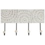 Portemanteau Home ESPRIT Blanc Noir Métal Bois MDF Fleur 40,5 x 7,5 x 23,5 cm