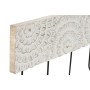 Portemanteau Home ESPRIT Blanc Noir Métal Bois MDF Fleur 40,5 x 7,5 x 23,5 cm