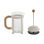 Cafetière à Piston Home ESPRIT Blanc Naturel Acier inoxydable 800 ml 15 x 10 x 22 cm