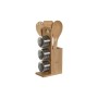 Soporte para Utensilios de Cocina Home ESPRIT Plateado Bambú Acero Inoxidable 8 x 13 x 27 cm 6 Piezas