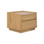 Mesita de Noche Home ESPRIT Roble Madera MDF 50 x 40 x 40 cm