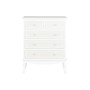 Cómoda Home ESPRIT Blanco Beige Madera Madera MDF Romántico 80 x 42 x 105 cm
