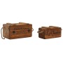 Boîtes de rangement Home ESPRIT Naturel Bois d'épicéa 38 x 24 x 22 cm 4 Pièces