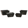 Boîtes de rangement Home ESPRIT Noir Bois d'épicéa 34 x 26 x 18 cm 4 Pièces