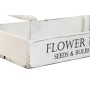 Cajas de almacenamiento Home ESPRIT Blanco Madera de abeto 39 x 19 x 12 cm 3 Piezas