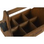 Caisse Home ESPRIT Cold Beer Marron Métal Bois d'épicéa 6 bouteilles 27 x 19 x 26 cm