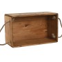 Boîtes de rangement Home ESPRIT Genuine Naturel Bois d'épicéa 38 x 24 x 20 cm 3 Pièces