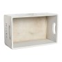 Boîtes de rangement Home ESPRIT Herbs of Provence Blanc Bois d'épicéa 34 x 22 x 15 cm 4 Pièces