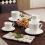 Lot de tasses avec soucoupes Bidasoa Optical (4 pcs) 22 cl