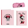 Set de Papelería Minnie Mouse Loving Rosa A4 3 Piezas