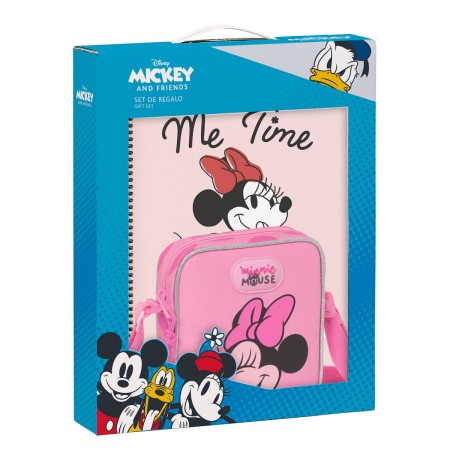 Ensemble de Papeterie Minnie Mouse Loving Rose A4 2 Pièces