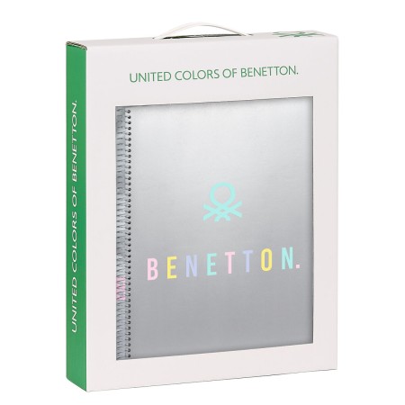 Set de Papelería Benetton Silver Plateado A4 2 Piezas