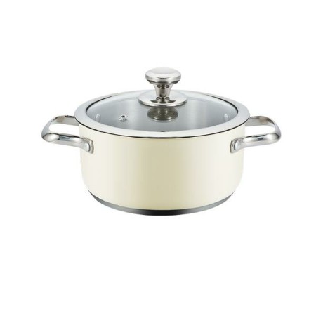 Casserole avec Couvercle Haeger Beige Ø 16 cm