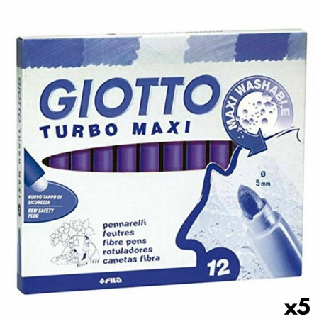 Ensemble de Marqueurs Giotto Turbo Maxi Violet (5 Unités)