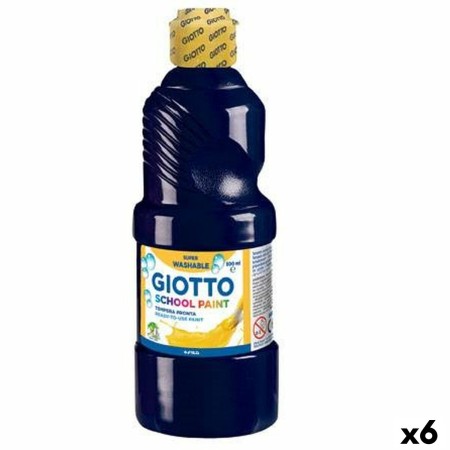 Témpera Giotto  Negro 500 ml (6 Unidades)