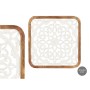 Décoration murale Blanc Marron Bois de manguier Mandala 90 x 90 x 3 cm
