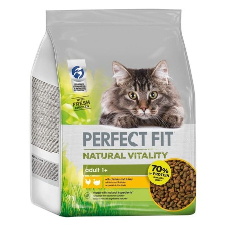 Aliments pour chat Perfect Fit Adult Natural Vitality Chicken Adulte Poulet Dinde 2,4 kg